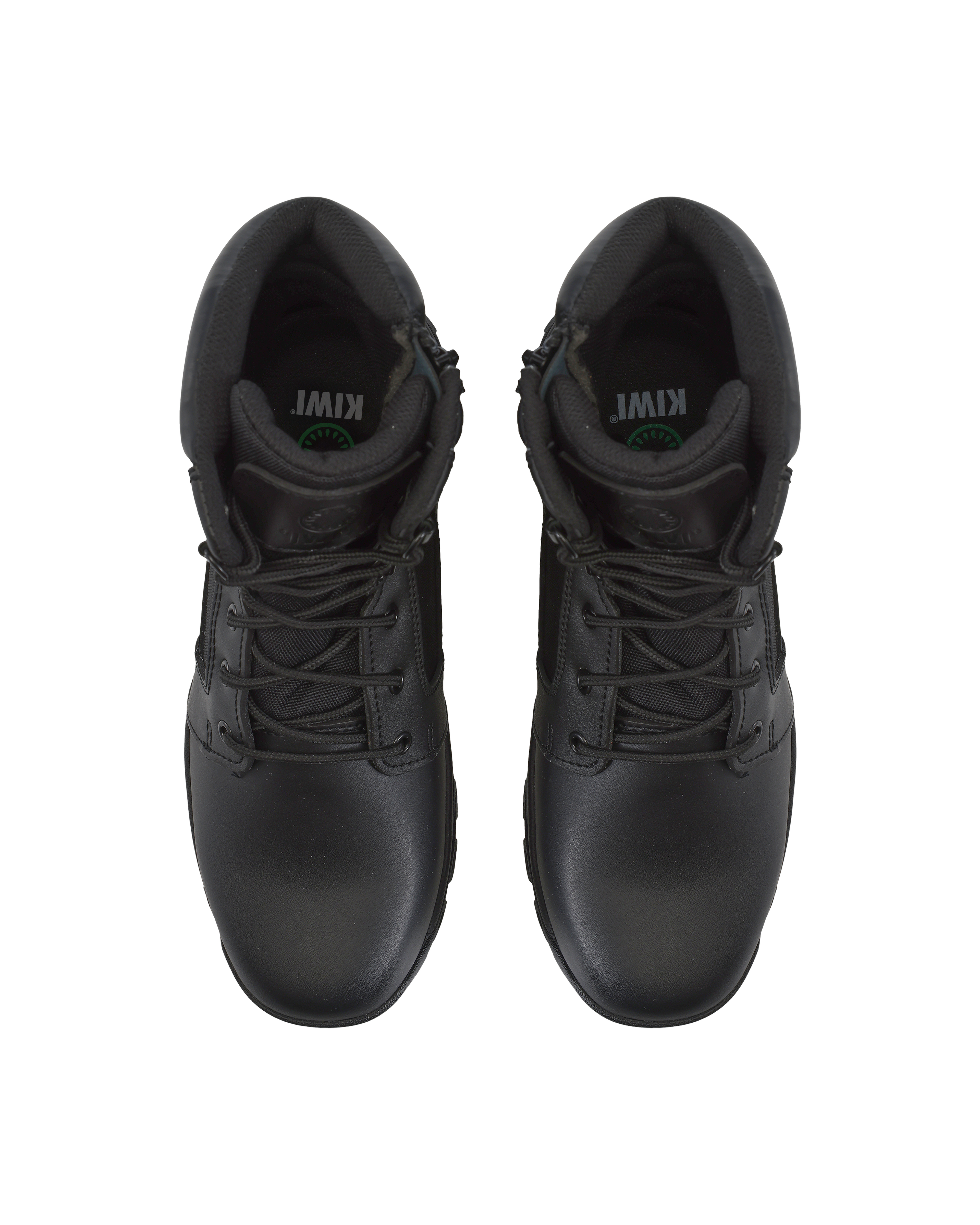 Kiwi Rugged Black Action Leather 7" Steel Toe Zipped Water Resistant Tactical Boots [60500]