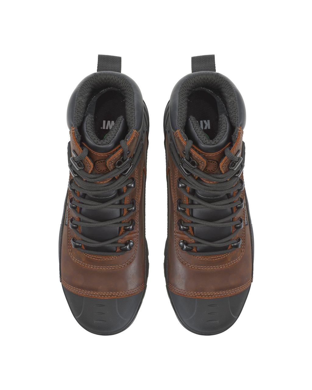 Kiwi ProGuard Brown Crazy Horse Leather Mid-Cut 6" Composite Toe Zipped Waterproof Tactical Boots [69200]