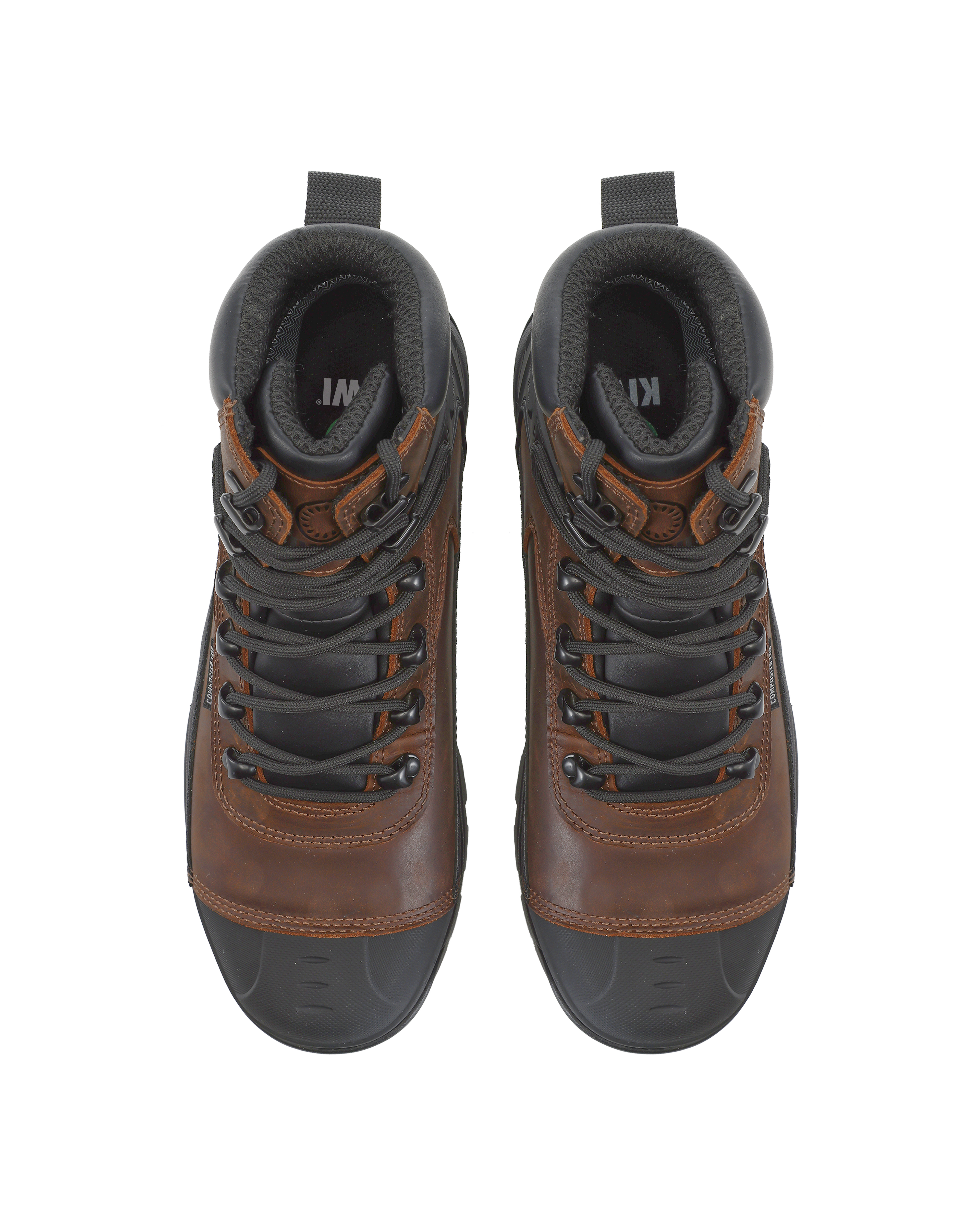 Kiwi ProGuard Brown Crazy Horse Leather Mid-Cut 6" Composite Toe Zipped Waterproof Tactical Boots [69200]
