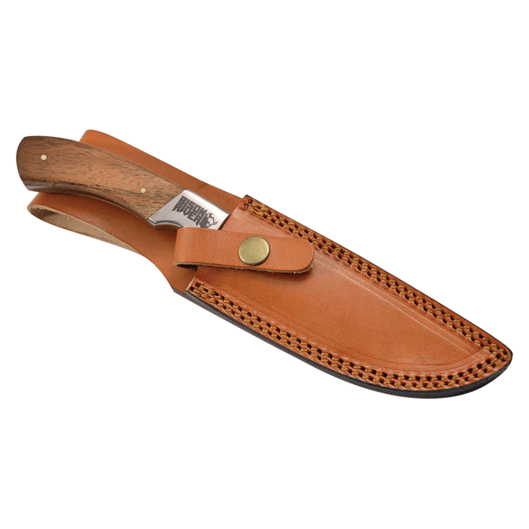 9.5" Fixed Damascus Blade Knife with Leather Sheath